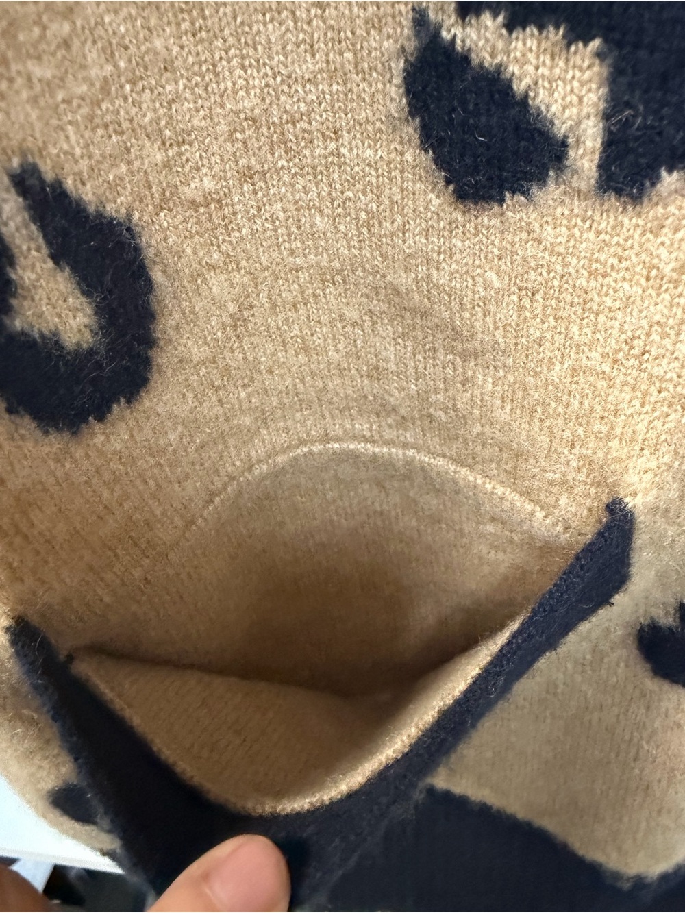 J.Crew Leopard Print V-Neck Cardigan Sweater - Camel/Black - Picture 5 of 9